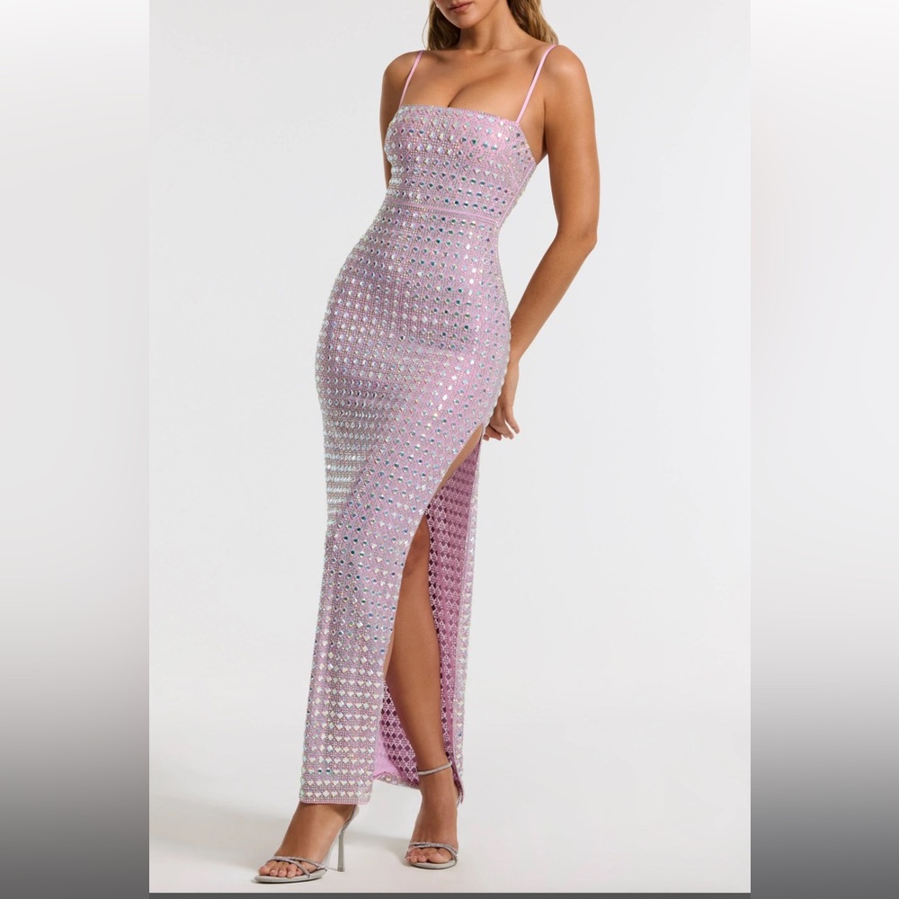 Lilac embellished dress